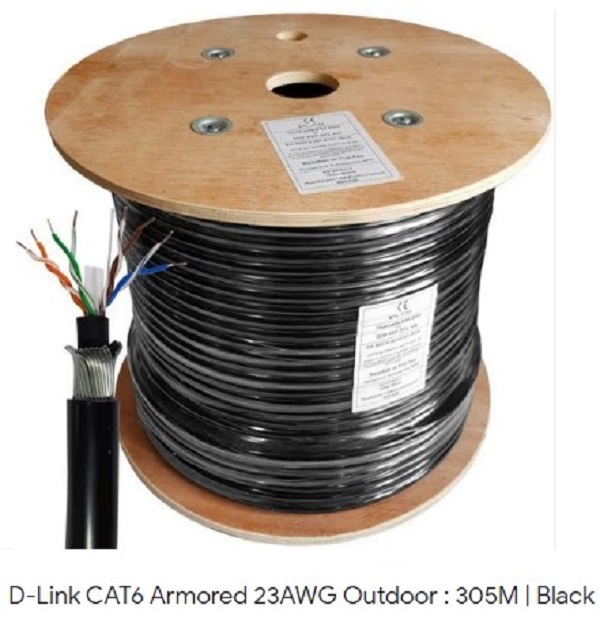 D-Link Cat-6 Outdoor Network Cable Black